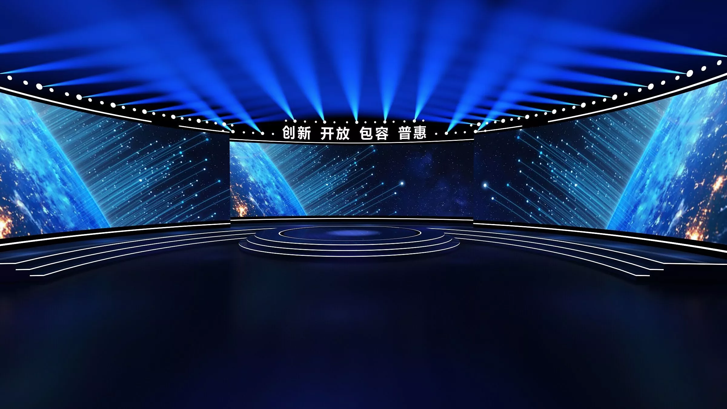 Stage design Low-poly 3D model