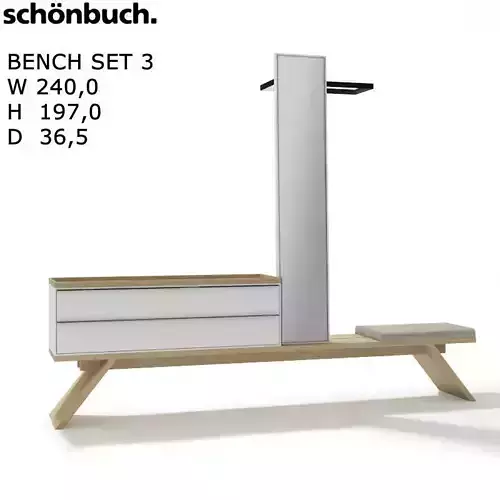 Schonbuch Bench series set 3D model
