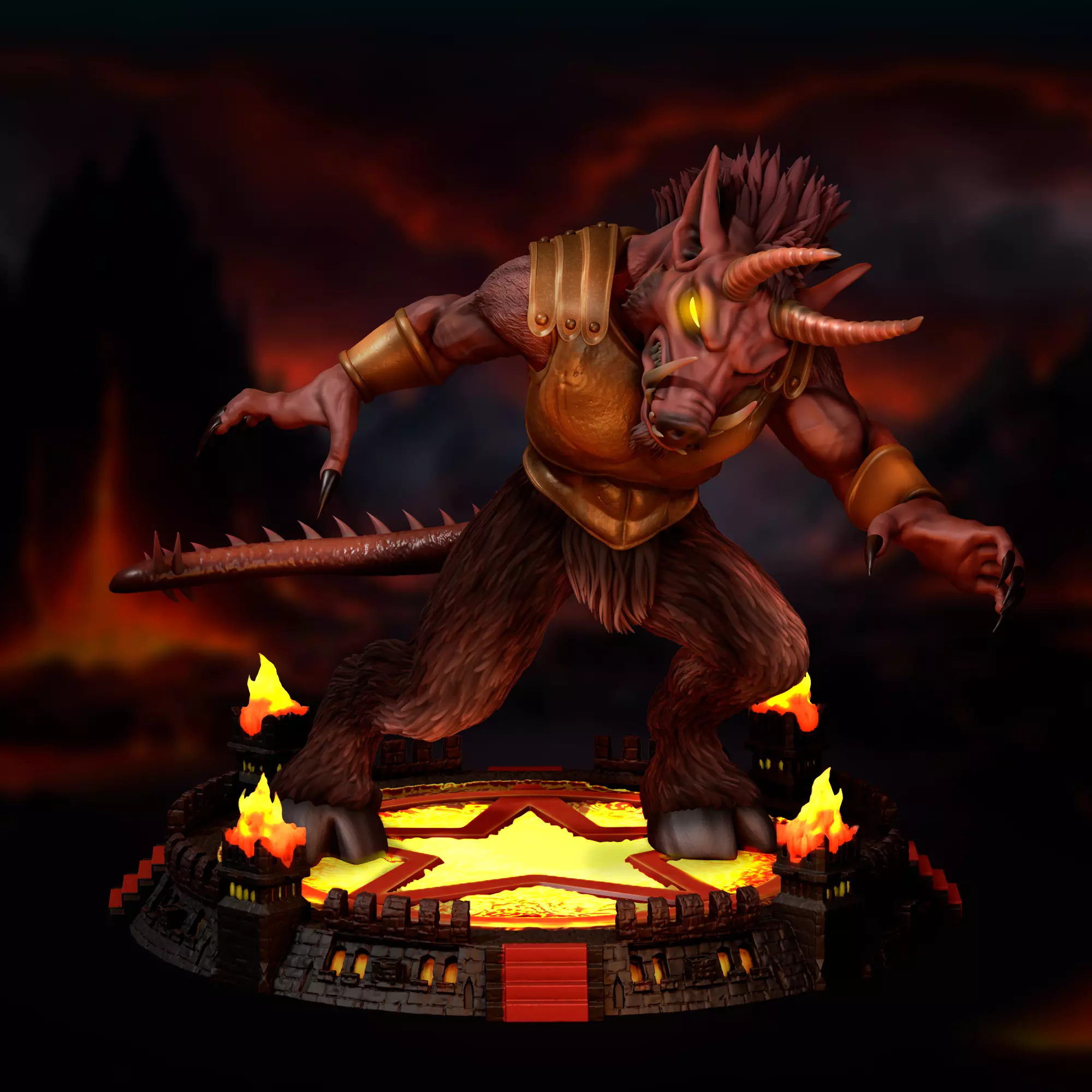 Heroes 3 Horned Demon 3D print model