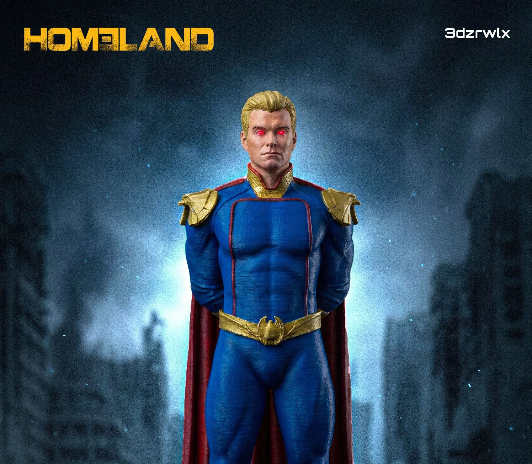 Homelander High Detail 3D Printable Figure The Boys STL 3D print model
