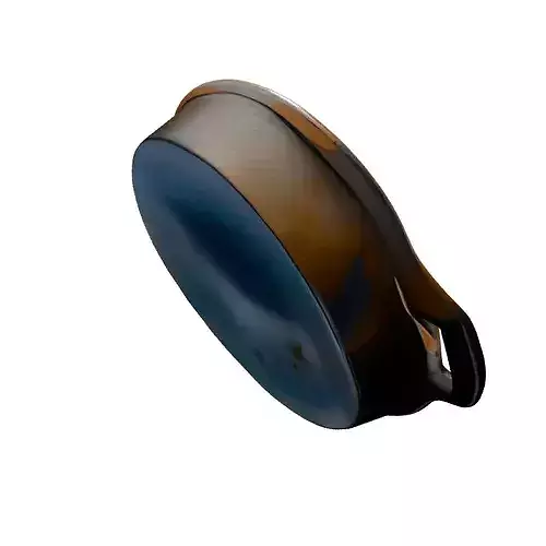 Realistic Cast Iron Cooking Pan 3D model 7