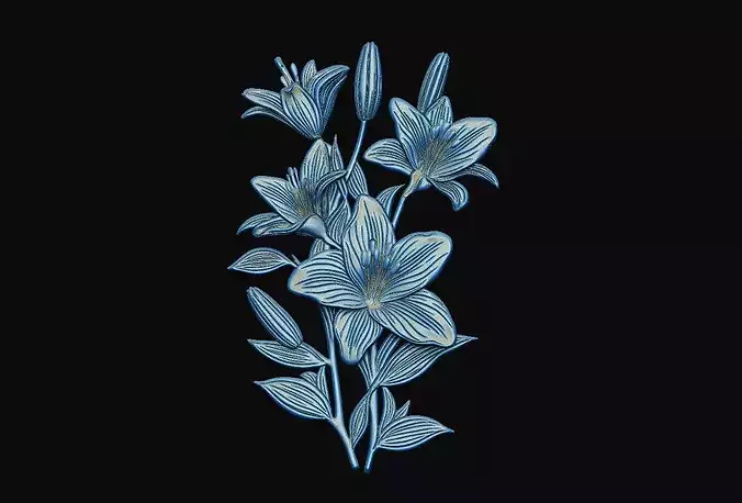 flower 3d-sculpture garden-motif floral-pattern 