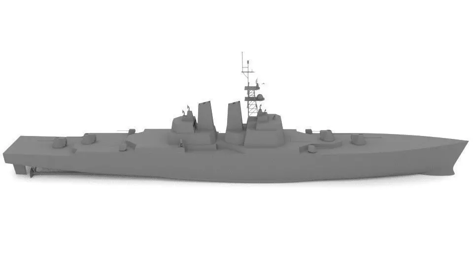 Battleship Simplified 3D model_0
