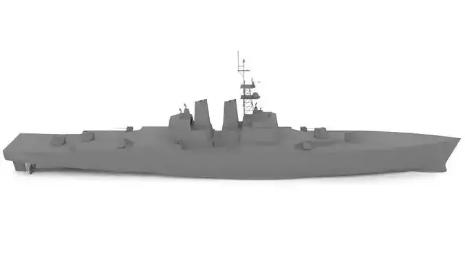 Battleship Simplified 3D model