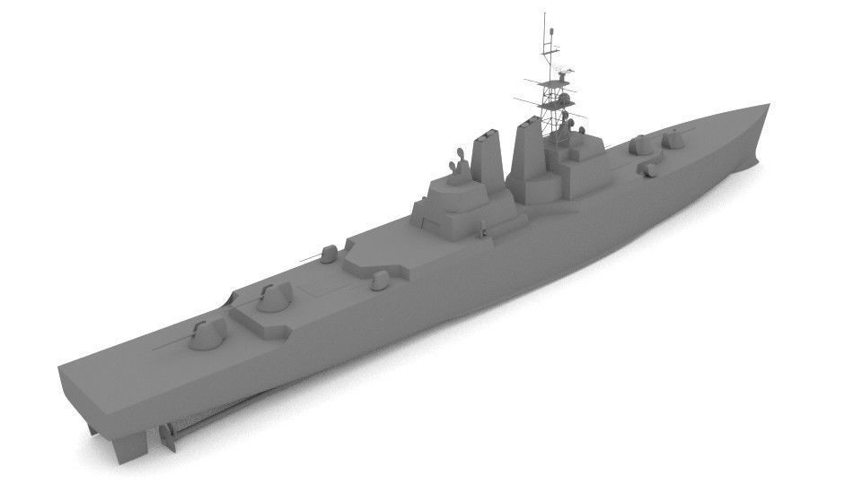 Battleship Simplified 3D model_1