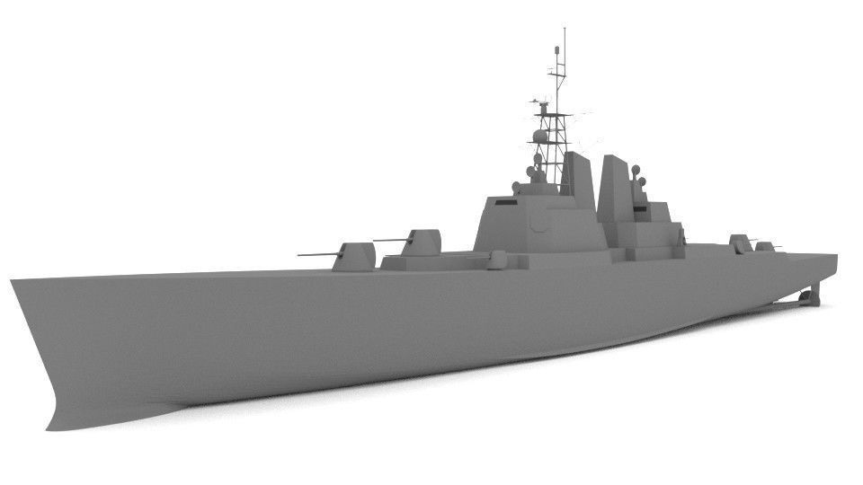 Battleship Simplified 3D model_4