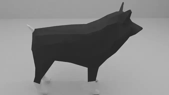 Wolfy Low Poly polygonal dog