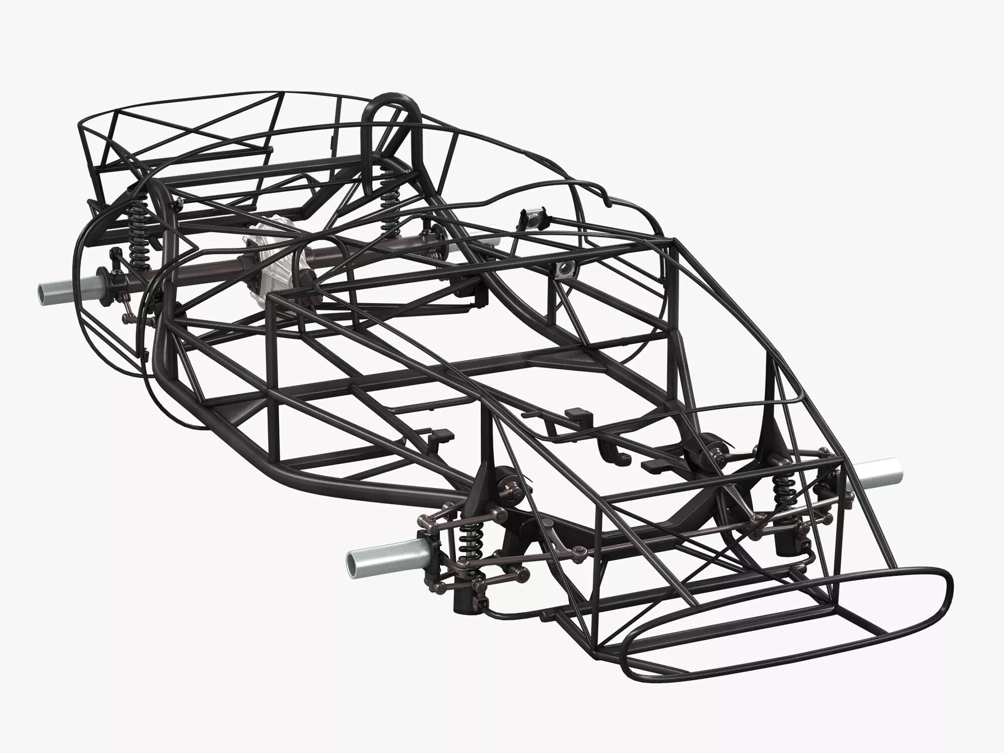 Car Chassis Frame 2 Low-poly 3D model