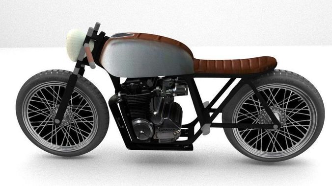 Cafe Racer Bike Free 3D model