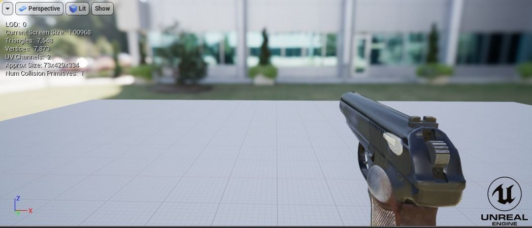 Makorov Pistol Low-poly 3D model_1