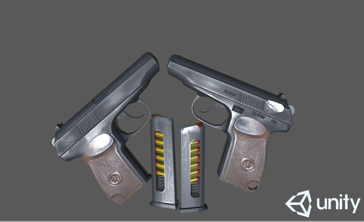 Makorov Pistol Low-poly 3D model_2