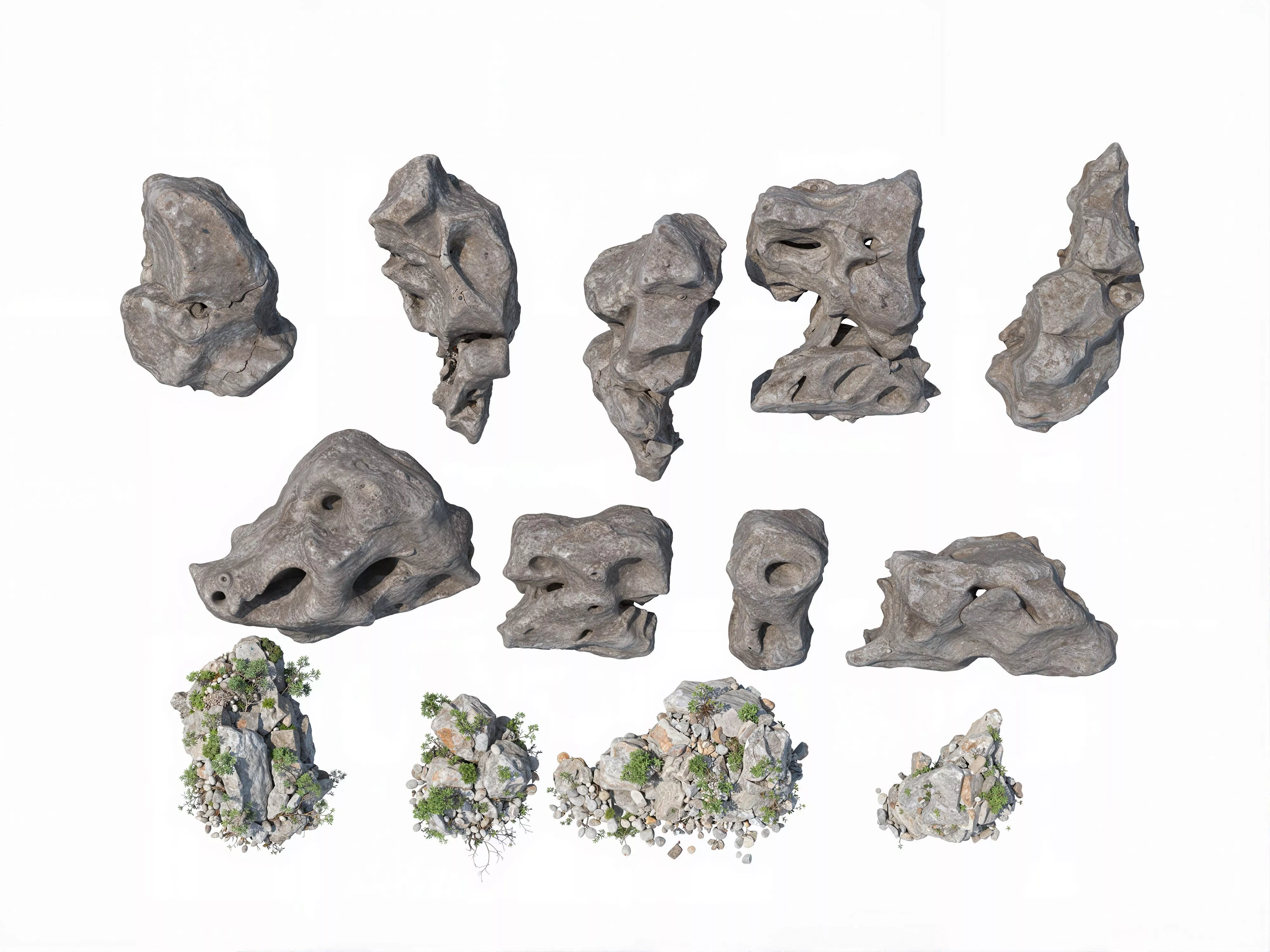 Landscape stone combination 3D model