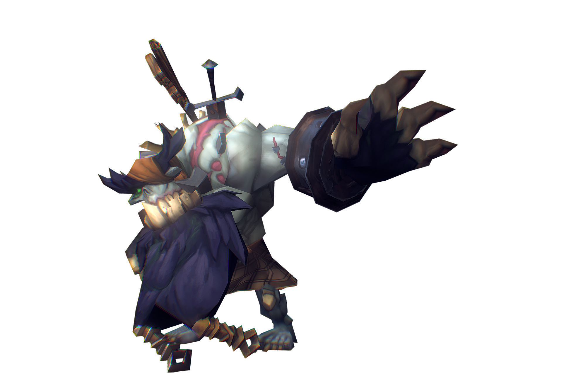 Zombie King - Low Poly Hand Painted Low-poly 3D model_3