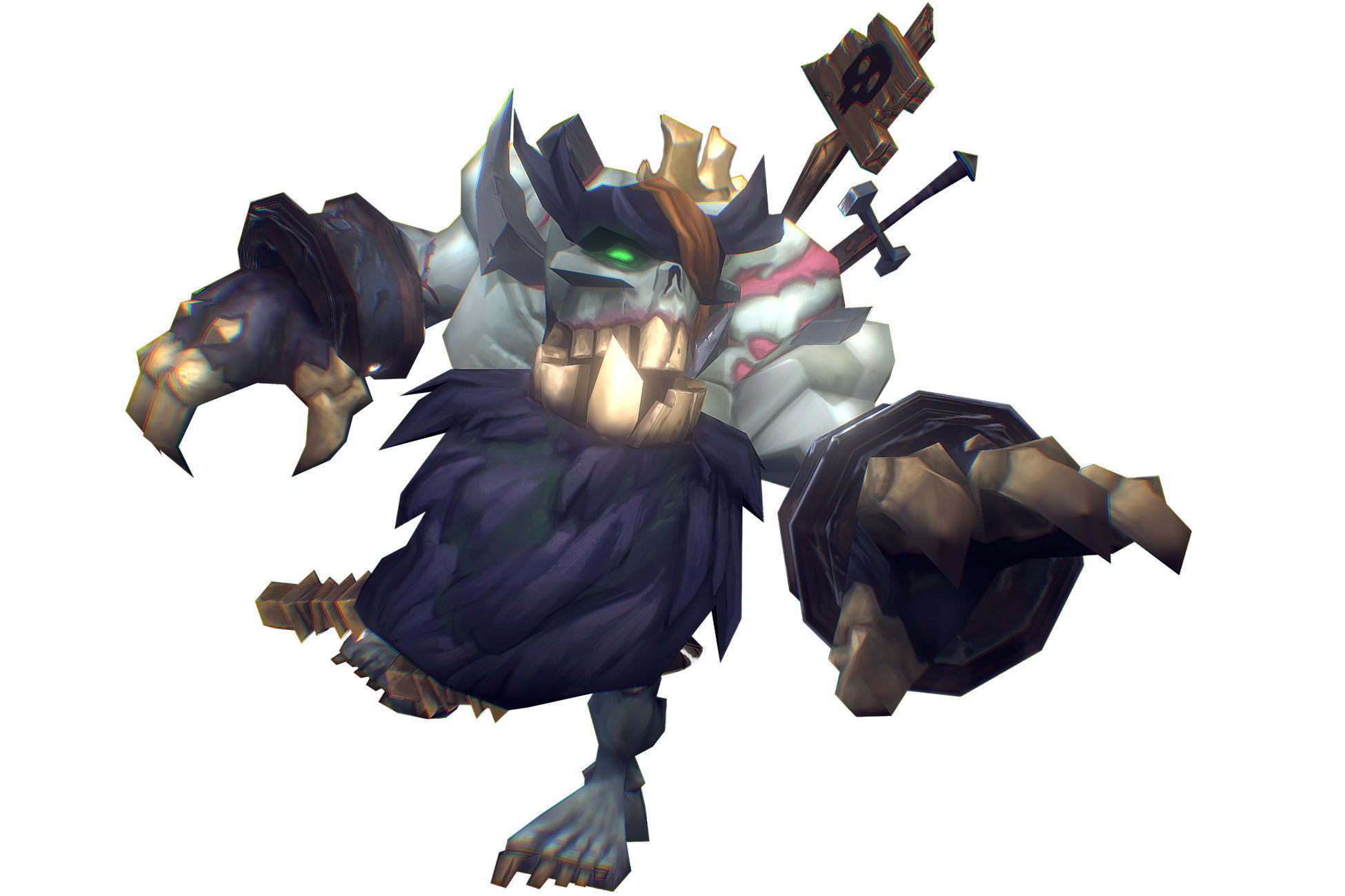 Zombie King - Low Poly Hand Painted Low-poly 3D model_11