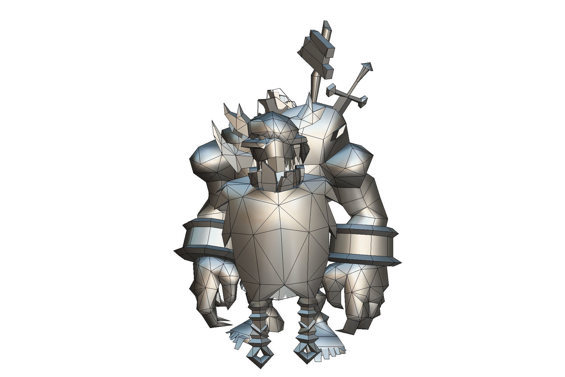 Zombie King - Low Poly Hand Painted Low-poly 3D model_2