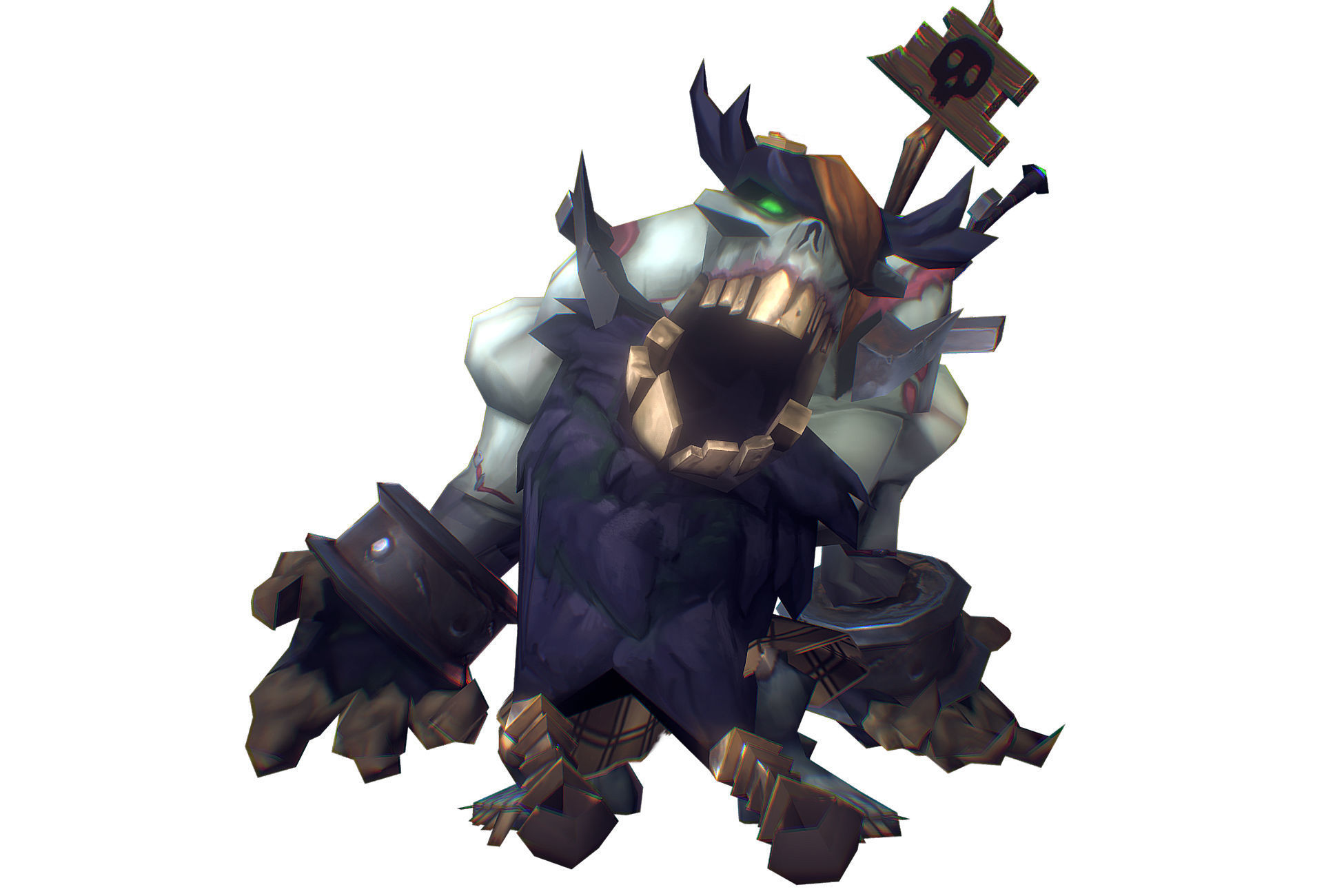 Zombie King - Low Poly Hand Painted Low-poly 3D model_10