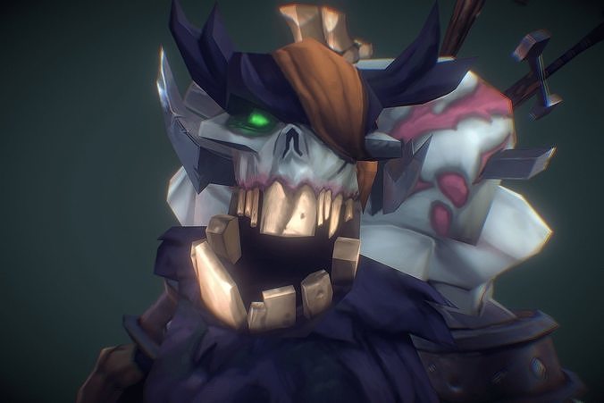 Zombie King - Low Poly Hand Painted Low-poly 3D model