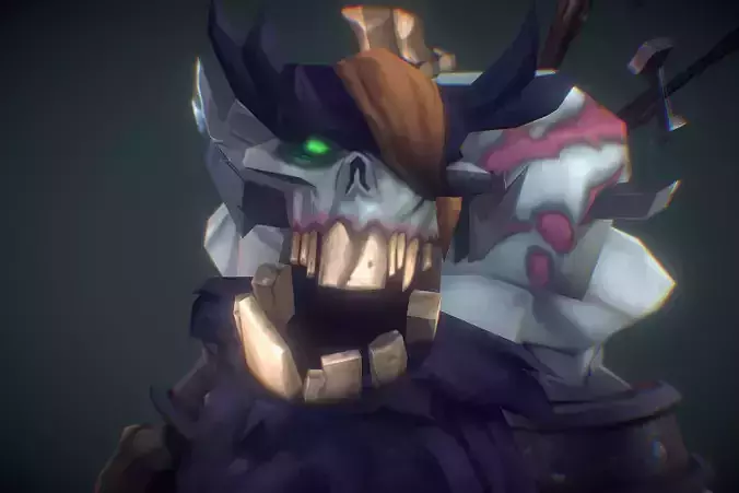 Zombie King - Low Poly Hand Painted Low-poly 3D model