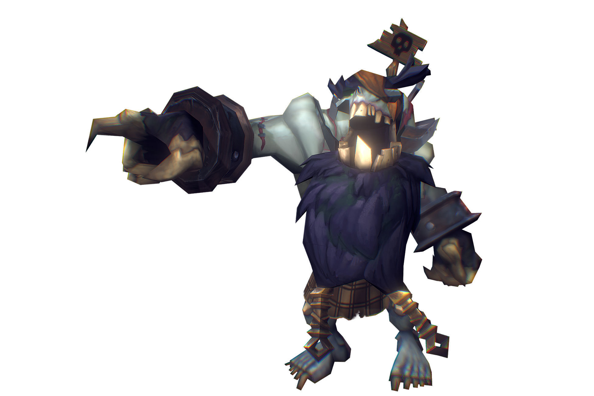 Zombie King - Low Poly Hand Painted Low-poly 3D model_4