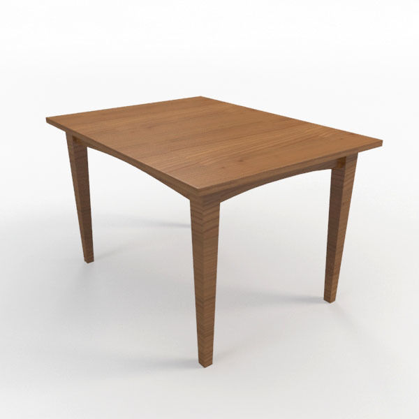 Table square dining 3D model_1