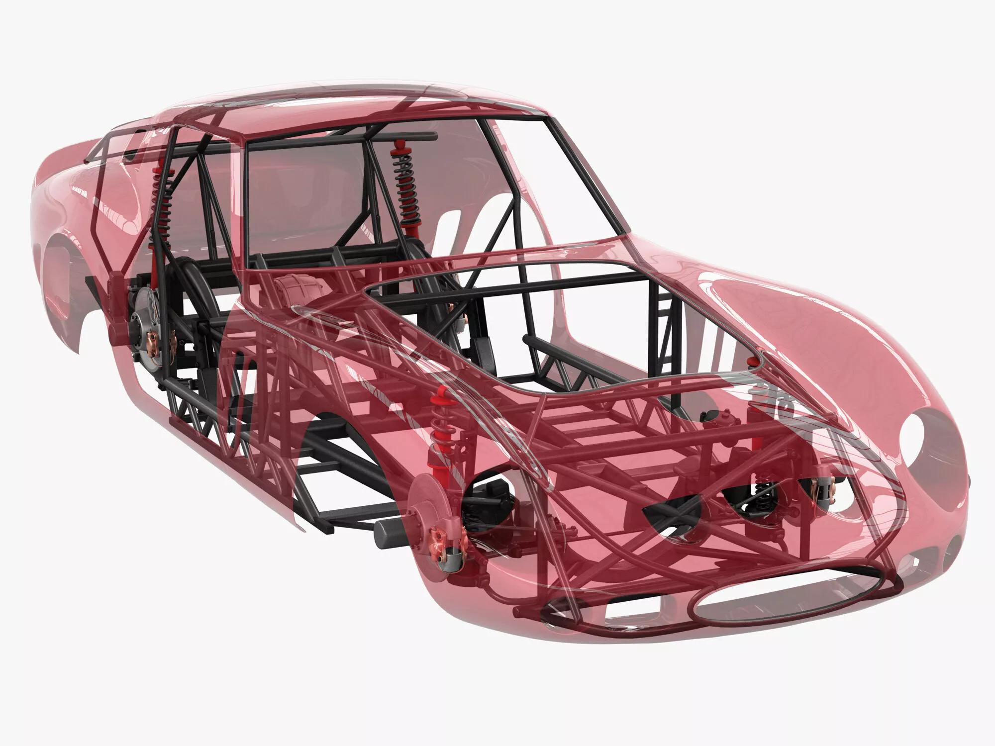 Car Chassis Frame 1 Low-poly 3D model