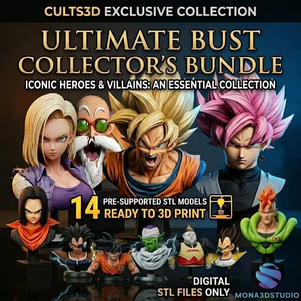 MEGA BUNDLE - 14 PREMIUM BUSTS - PRESUPPORTED STL 3D print model