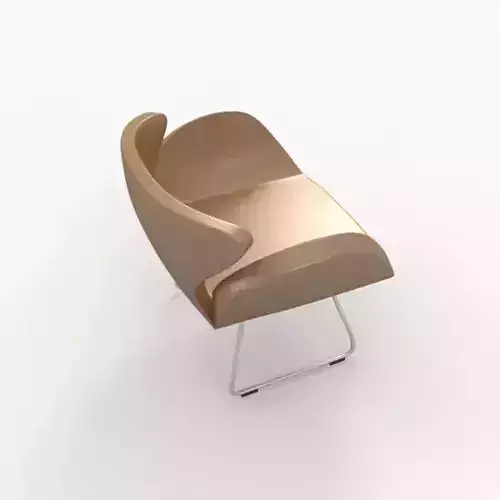 Sofa lounge chair with metal base