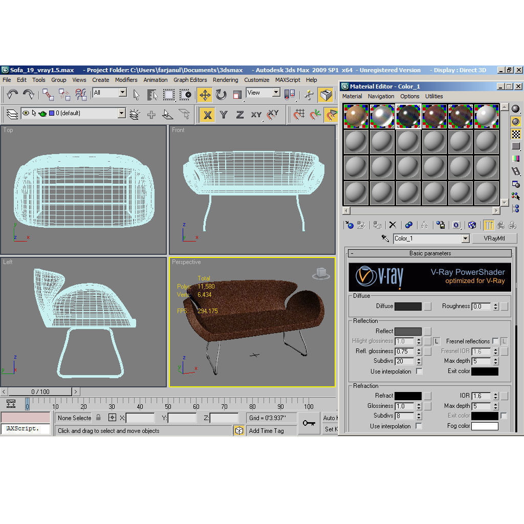 Sofa modern 3D model_6