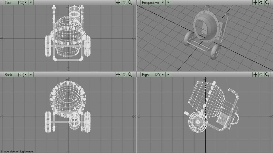 Concrete Mixer Machine - Type 2 3D model_4