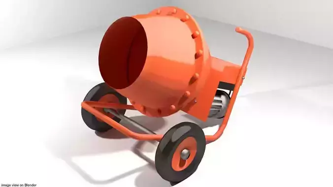 Concrete Mixer Machine - Type 2 3D model