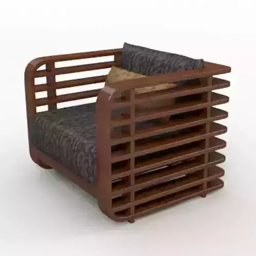 Sofa lounge chair with wooden slats