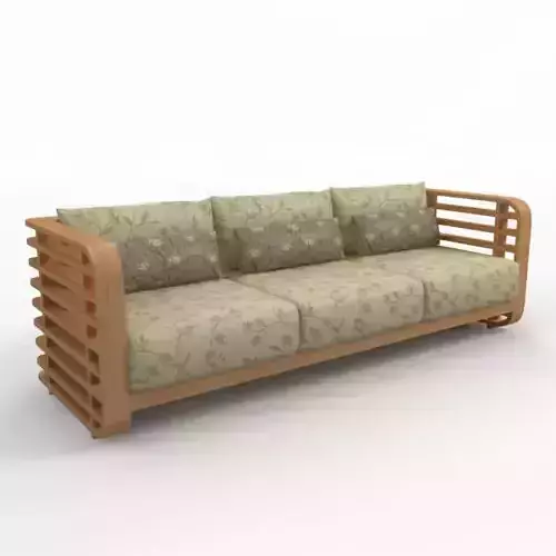 Sofa wooden with cushions