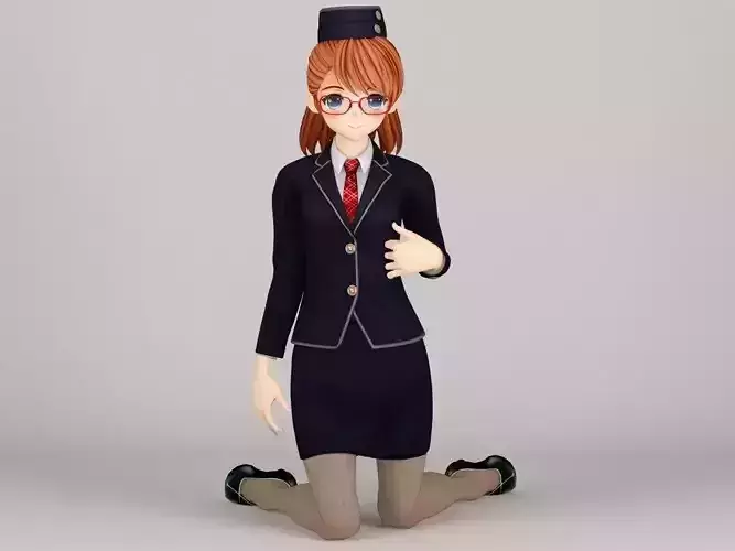 Chiyo anime girl pose 6