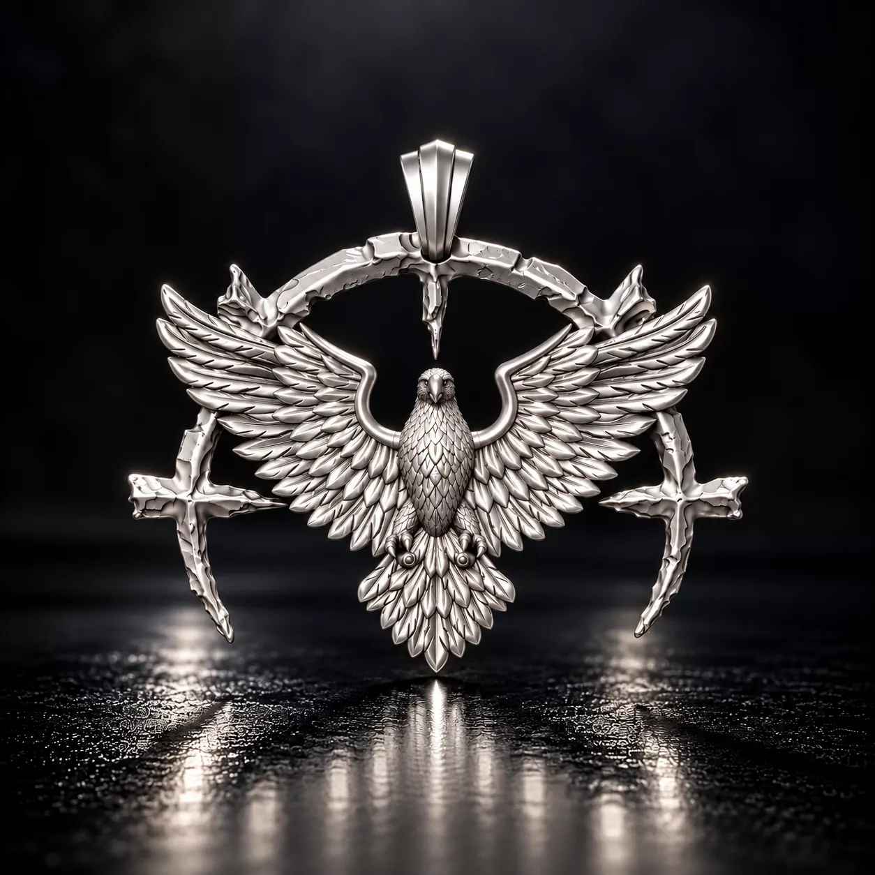 Gothic Sigil Eagle - one inch pendant Free 3D print model