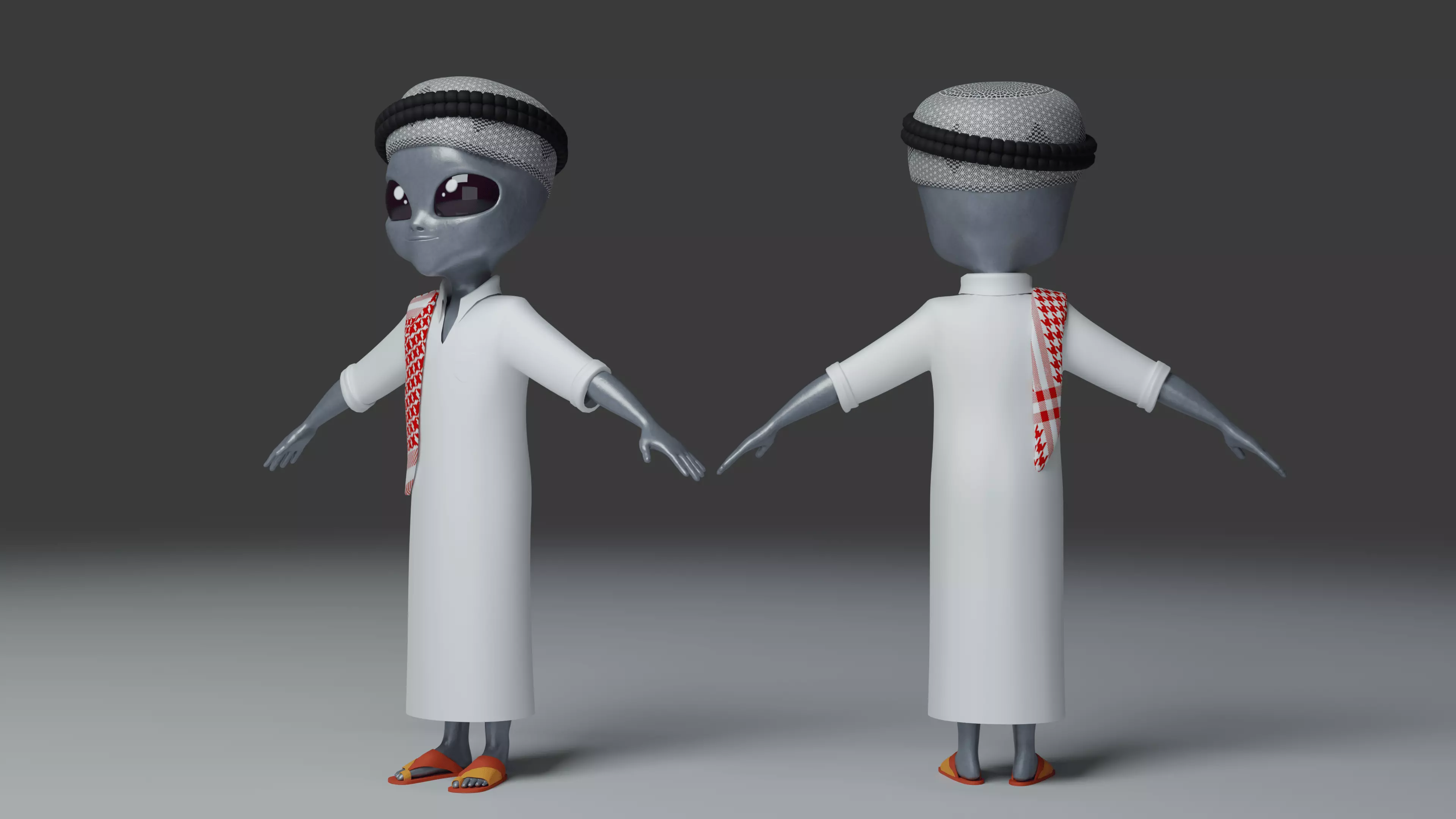 Arab Alien 3D model