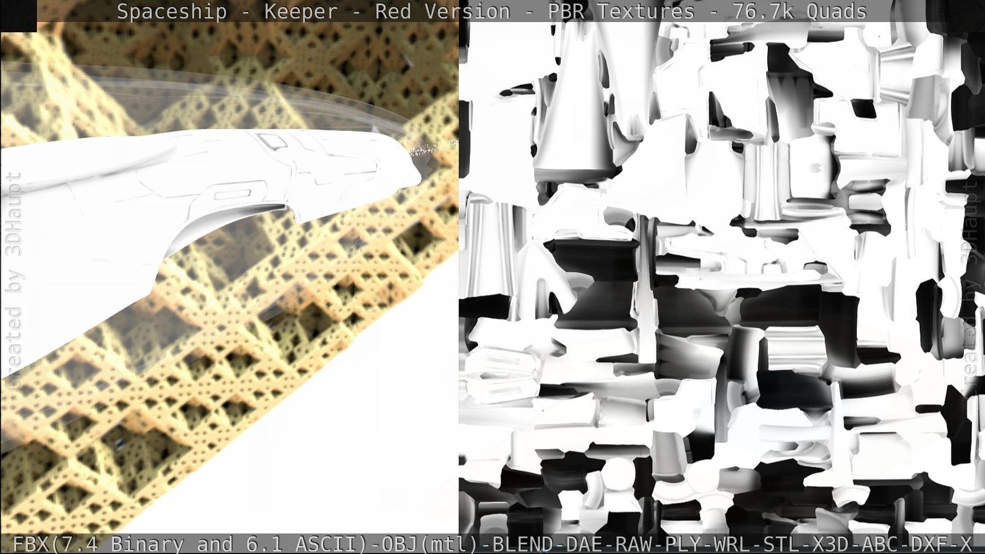 Spaceship - Keeper - Red Version 3D model_201