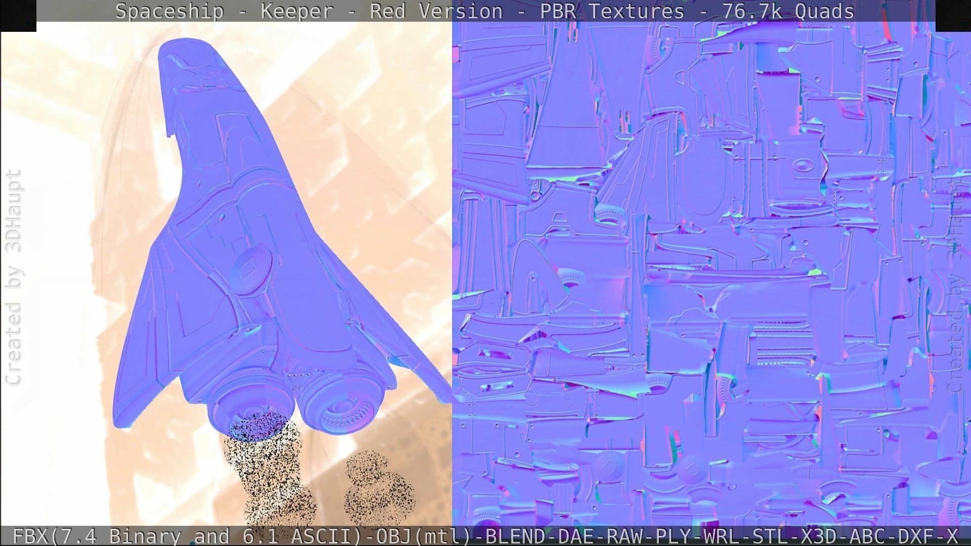 Spaceship - Keeper - Red Version 3D model_192