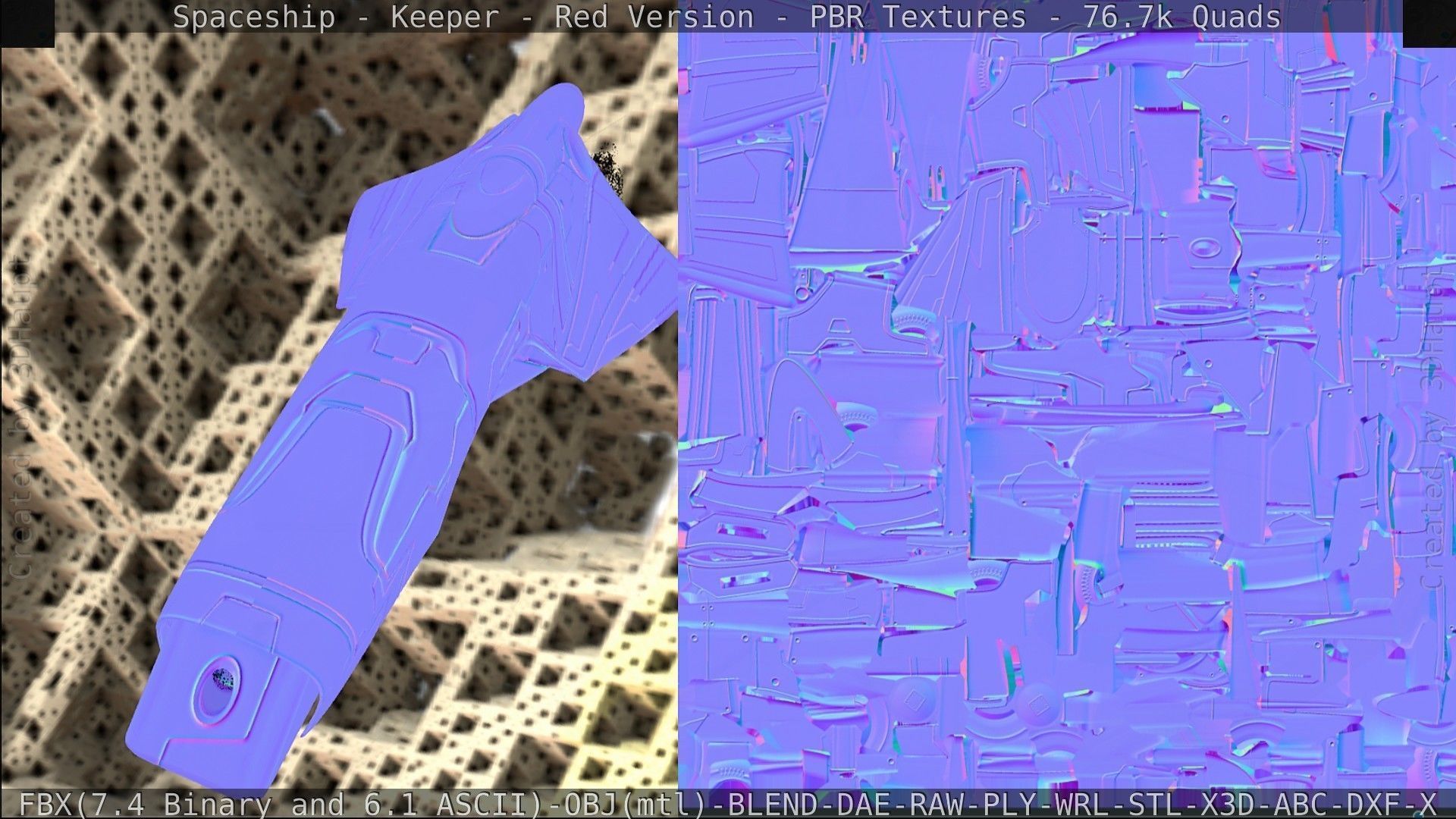 Spaceship - Keeper - Red Version 3D model_186