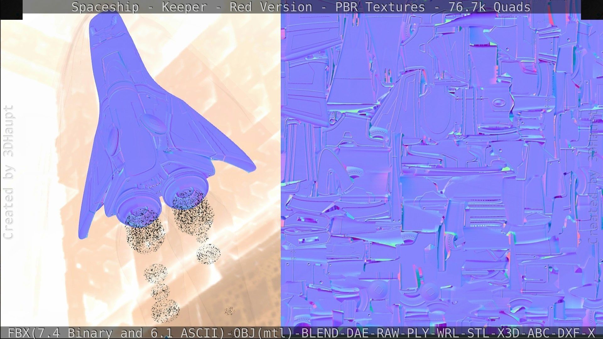 Spaceship - Keeper - Red Version 3D model_194