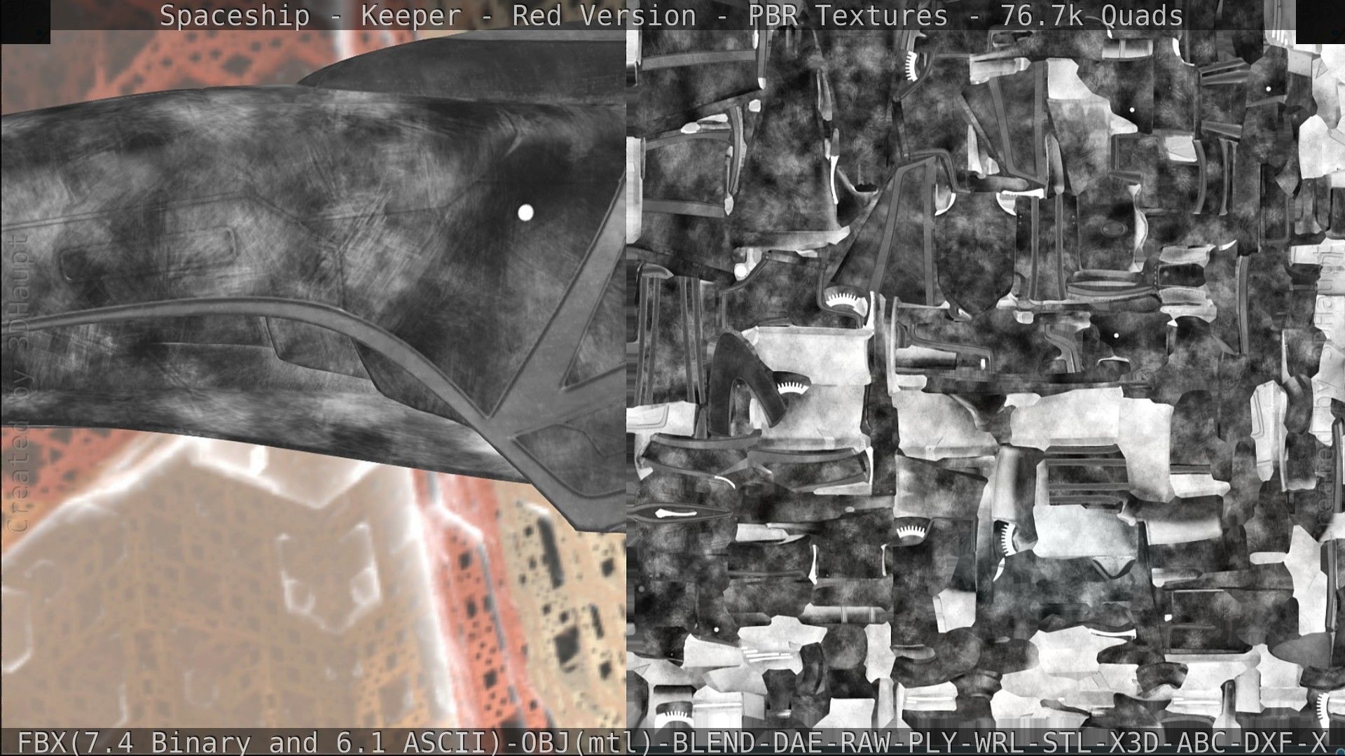 Spaceship - Keeper - Red Version 3D model_234