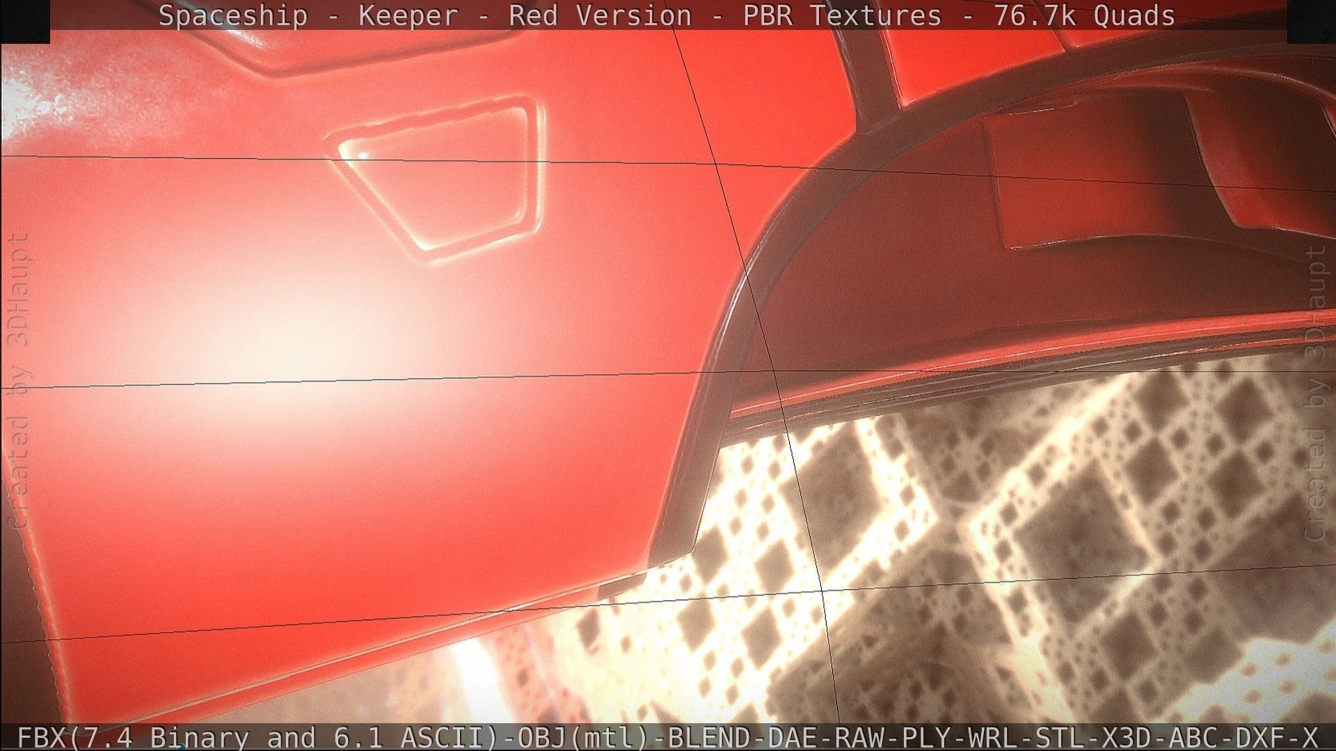 Spaceship - Keeper - Red Version 3D model_143