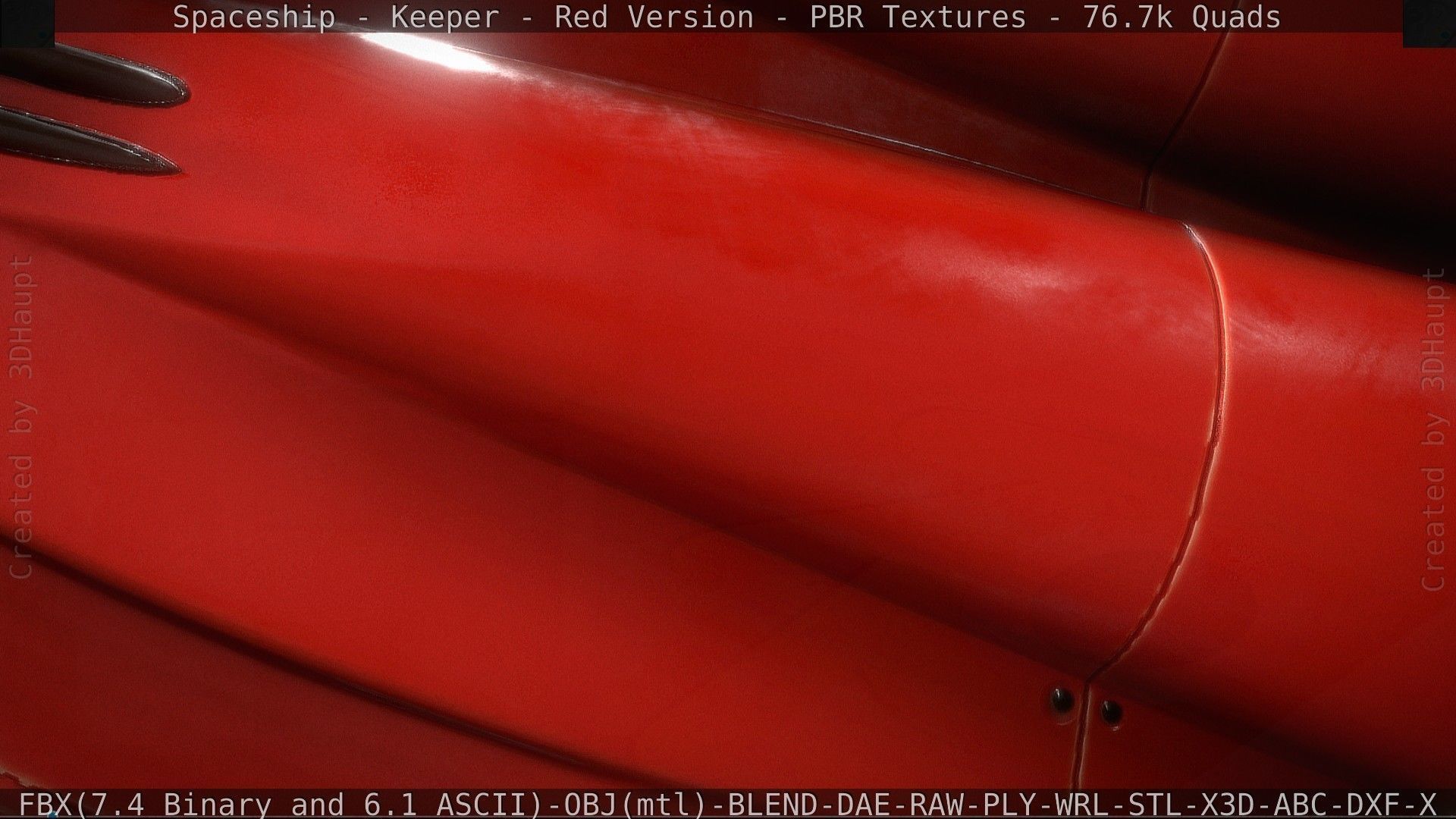 Spaceship - Keeper - Red Version 3D model_88