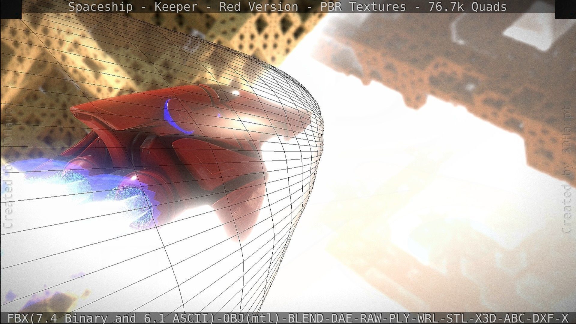 Spaceship - Keeper - Red Version 3D model_164