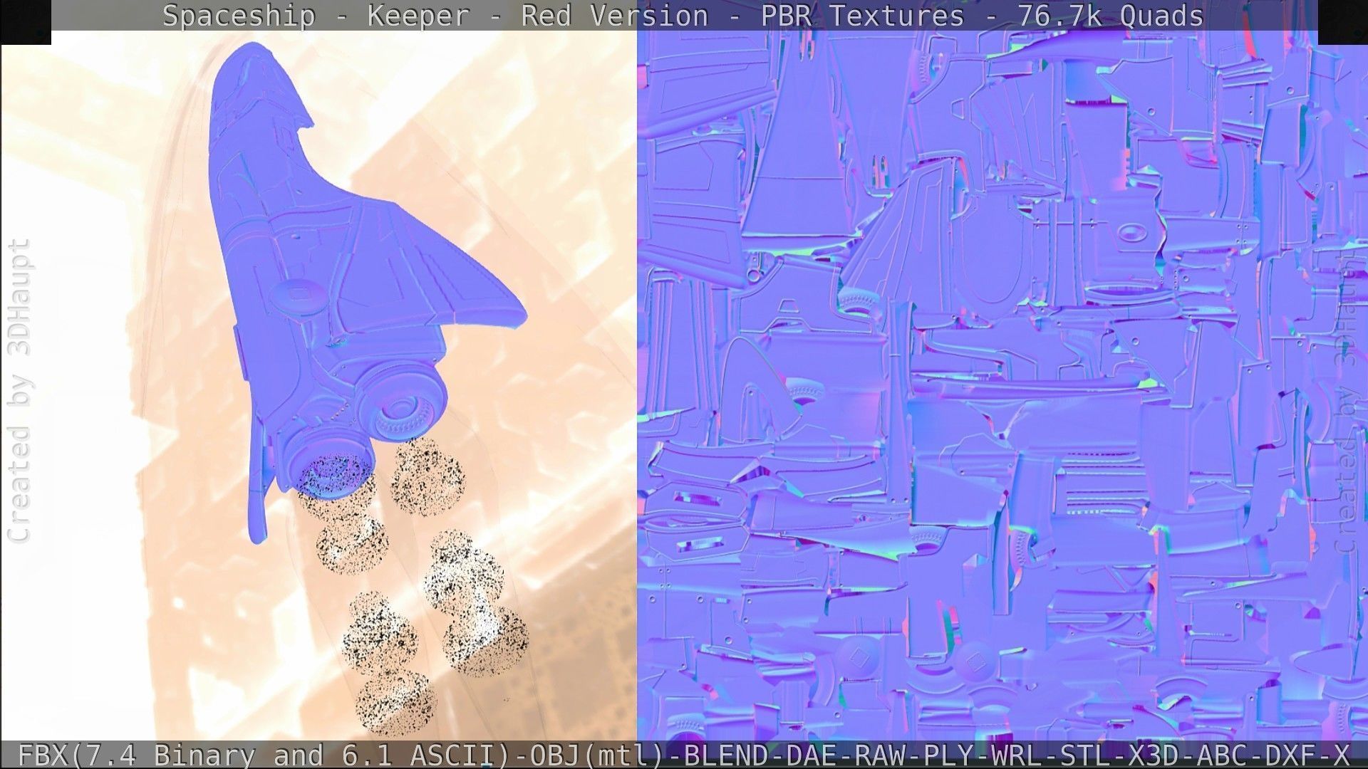 Spaceship - Keeper - Red Version 3D model_196