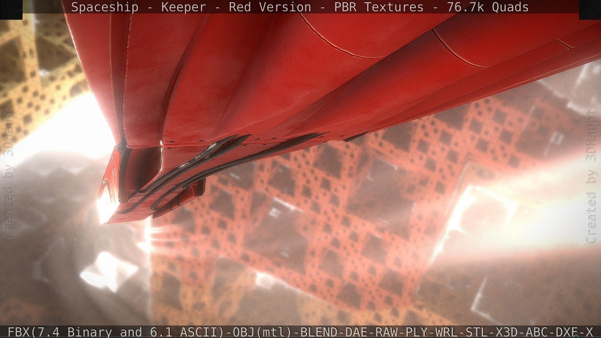 Spaceship - Keeper - Red Version 3D model_55