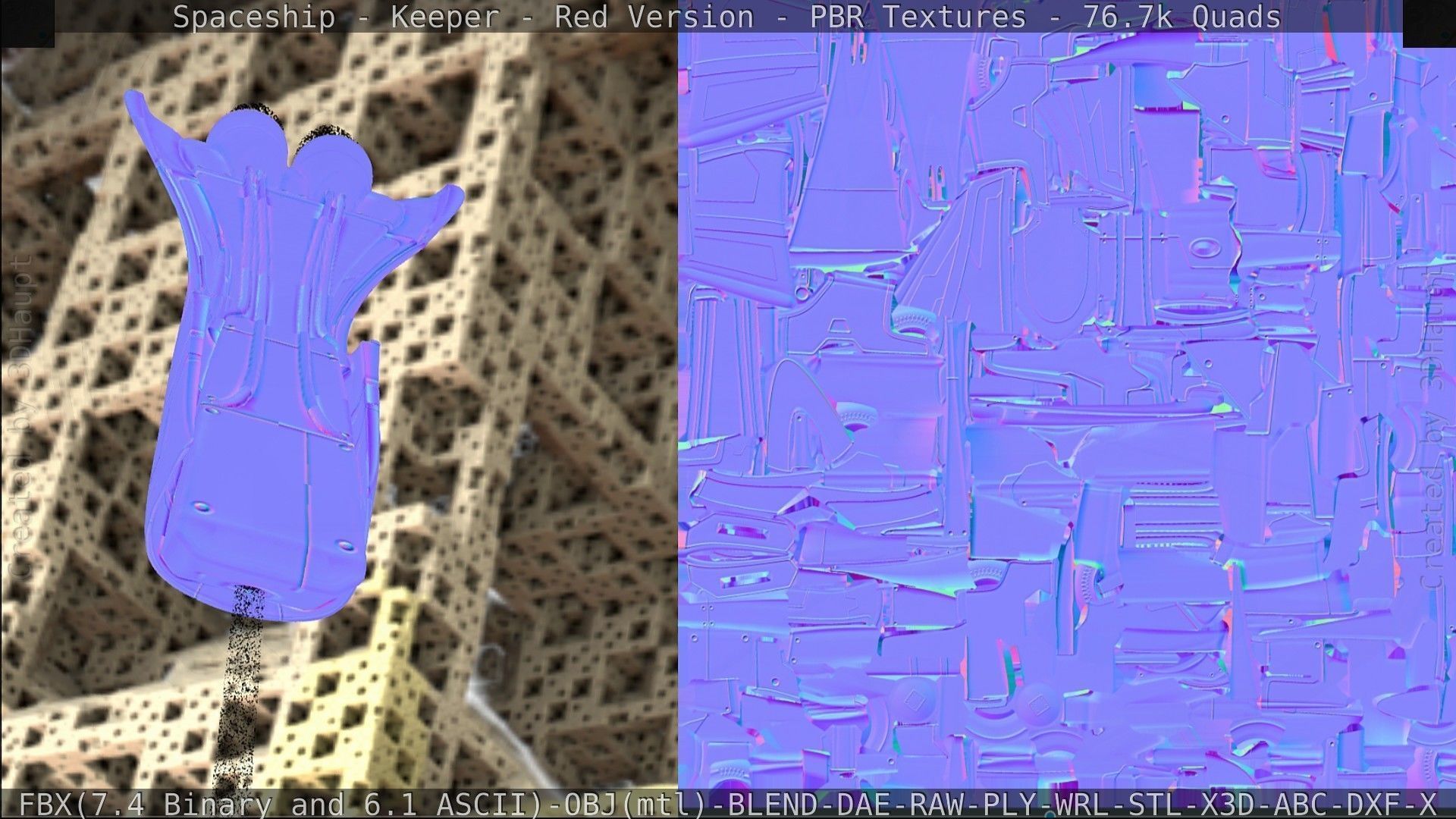 Spaceship - Keeper - Red Version 3D model_227