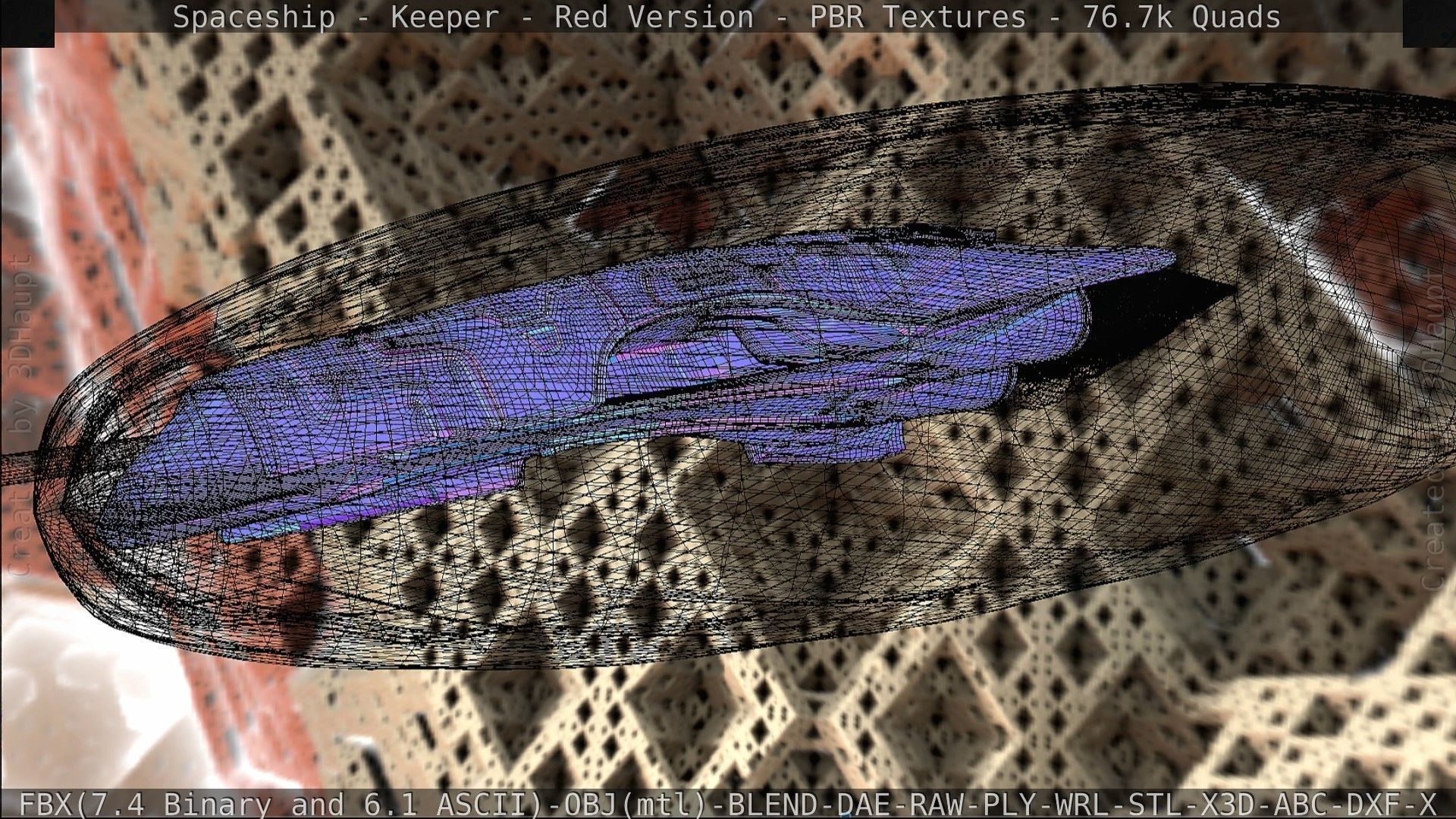 Spaceship - Keeper - Red Version 3D model_176