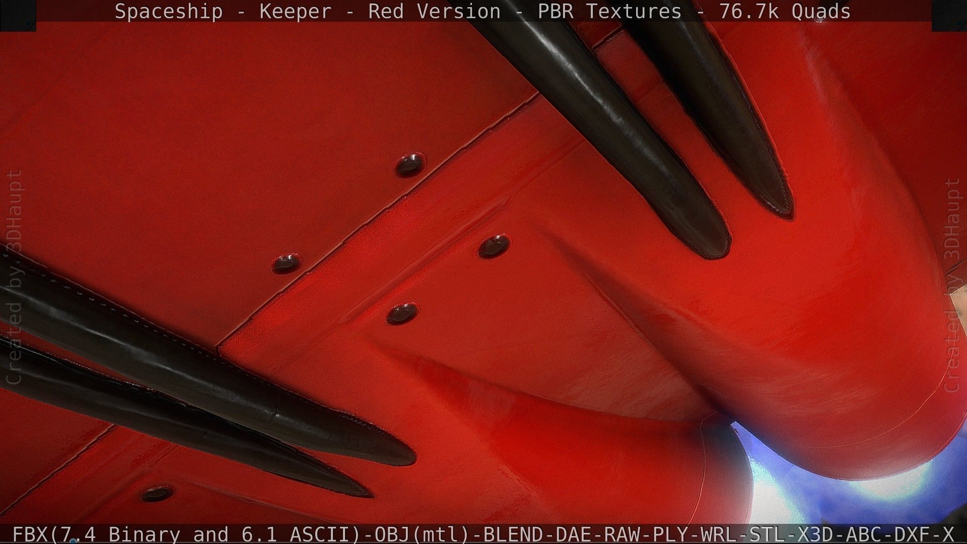 Spaceship - Keeper - Red Version 3D model_89