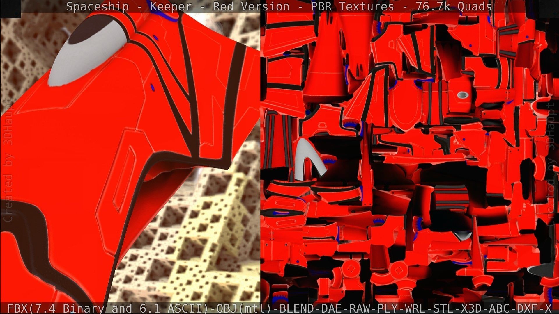 Spaceship - Keeper - Red Version 3D model_271