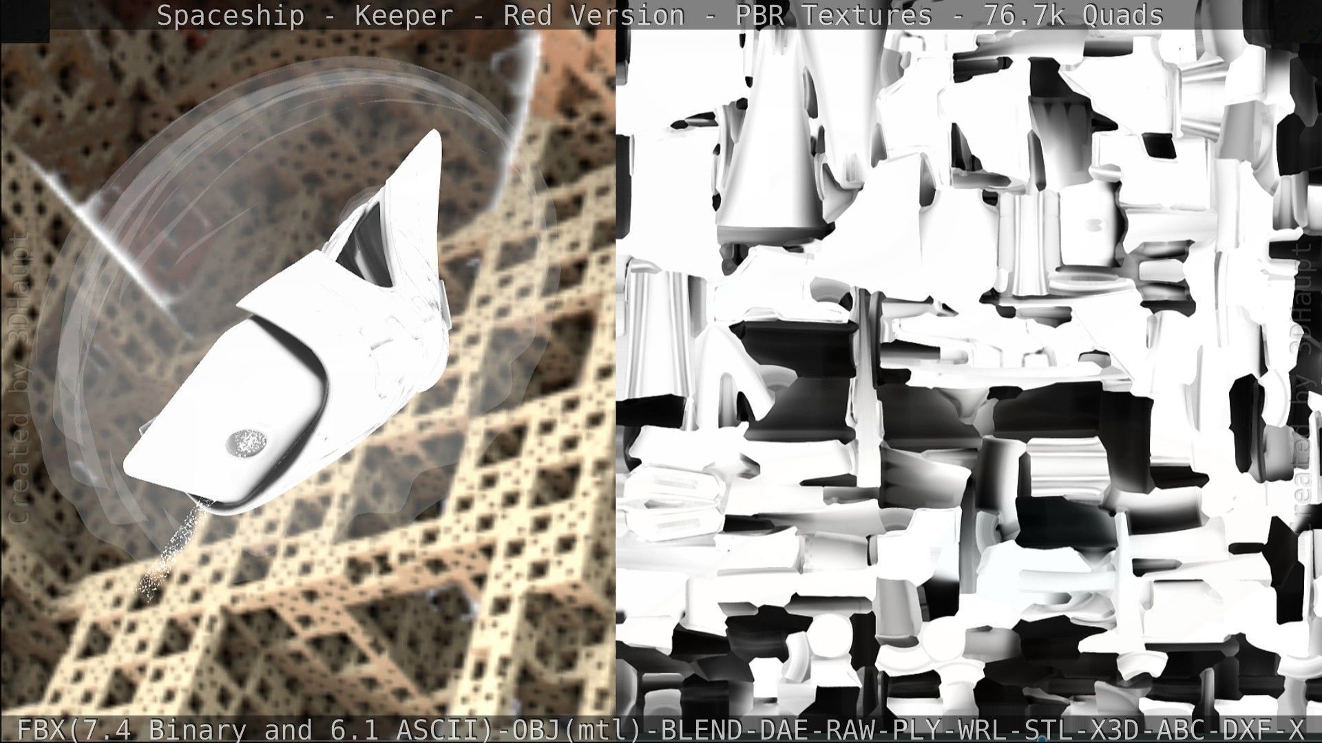 Spaceship - Keeper - Red Version 3D model_207